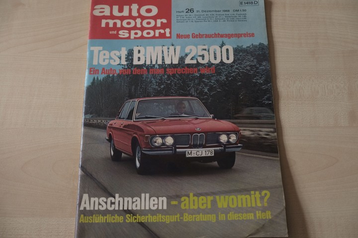 Deckblatt Auto Motor und Sport (26/1968)
